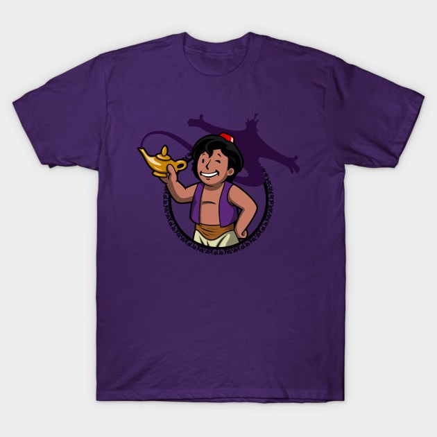 Aladdin Magic Genie Cute Gamer Parody Fantasy Cartoon T-Shirt by BoggsNicolas